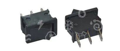 vypínač kolébkový jednoduchý - 12,5 x 20 mm, 16 A, černý